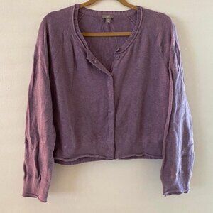 J.Jill Purple cardigan with a relaxed fit 2000’s